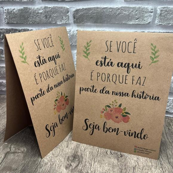 Porta Recado de Mesa para Convidados Casamento