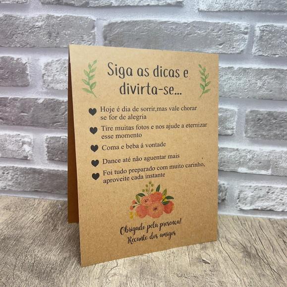 Porta Recado de Mesa para Convidados