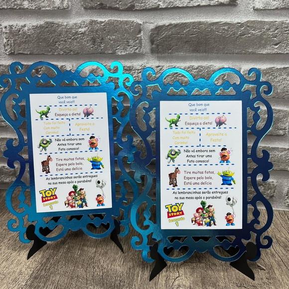 Porta Recado De Mesa Para Convidados Toy Story Luxo