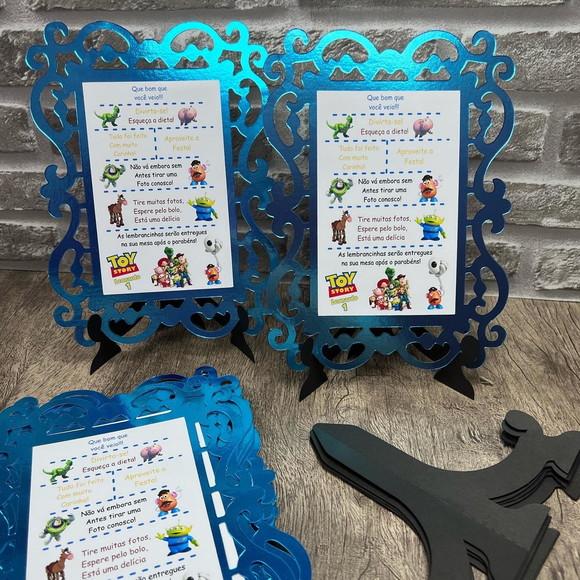 Porta Recado De Mesa Para Convidados Toy Story Luxo