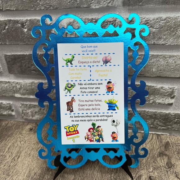 Porta Recado De Mesa Para Convidados Toy Story Luxo
