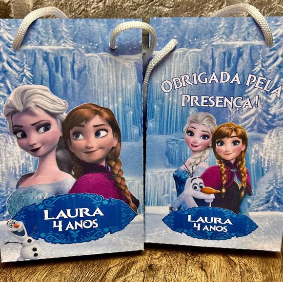 Sacolinhas Personalizadas Frozen Elsa e Anna