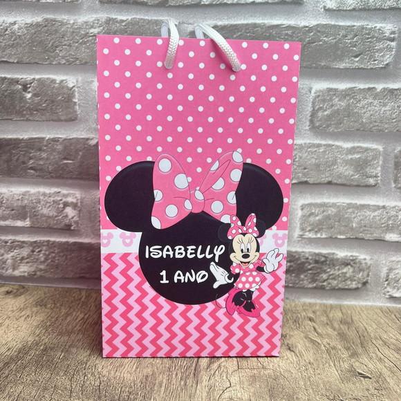 Sacolinhas Personalizadas Minnie Rosa