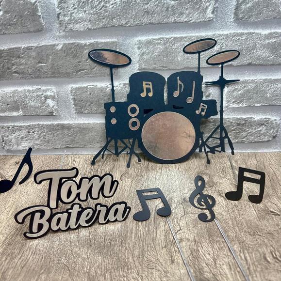 Topo de Bolo Bateria/baterista