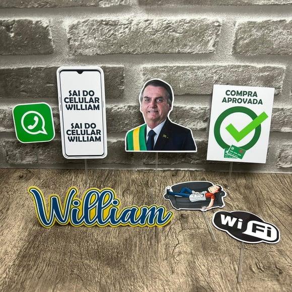 Topo de Bolo Bolsonaro Wi-fi Whatsapp