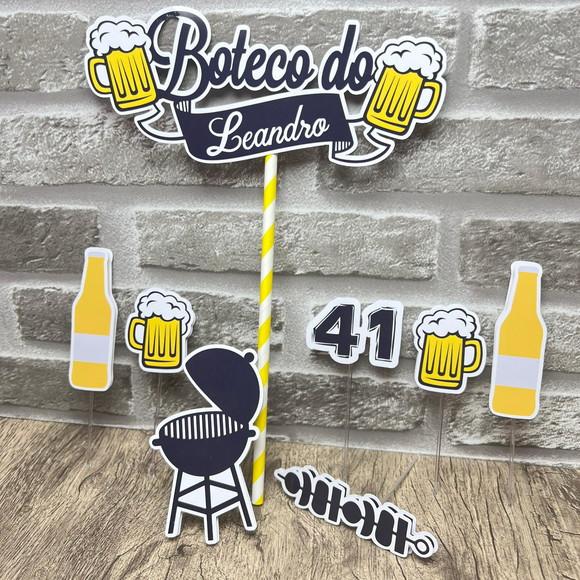 Topo de Bolo Boteco Churrasco