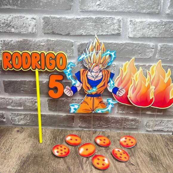 Topo de Bolo Dragon Ball Z Super Sayajin
