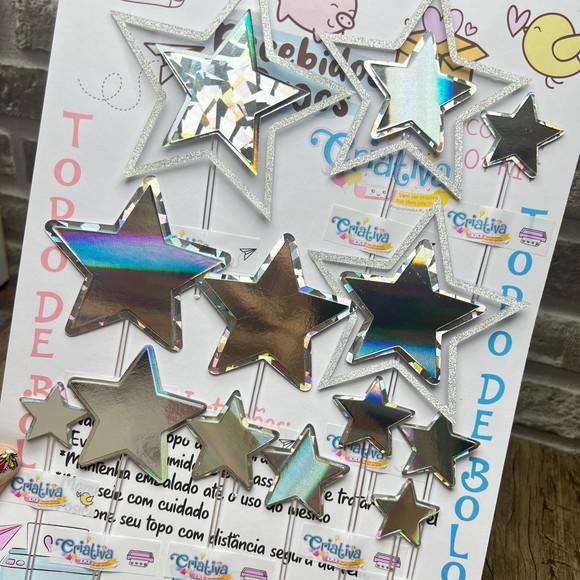 Topo de Bolo Estrelas