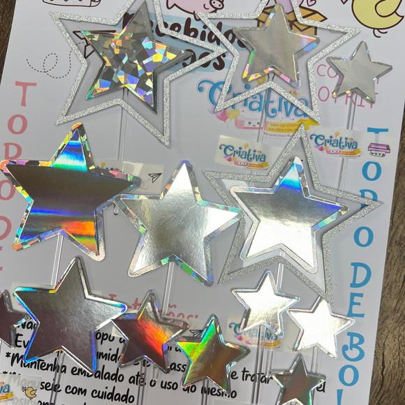 Topo de Bolo Estrelas