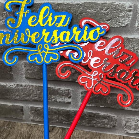 Topo De Bolo Feliz Aniversário