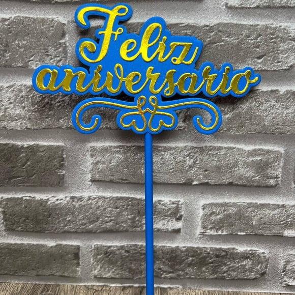 Topo De Bolo Feliz Aniversário