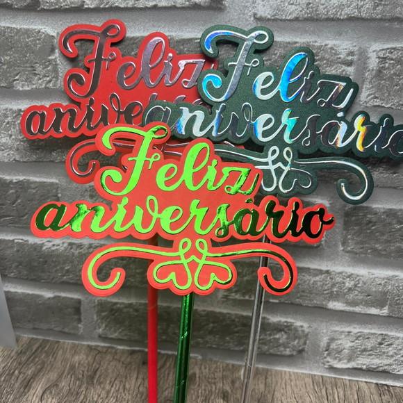 Topo De Bolo Feliz Aniversário