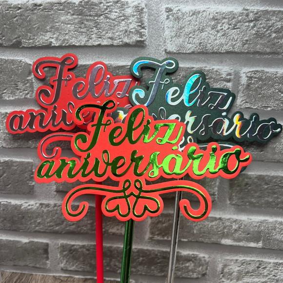 Topo De Bolo Feliz Aniversário