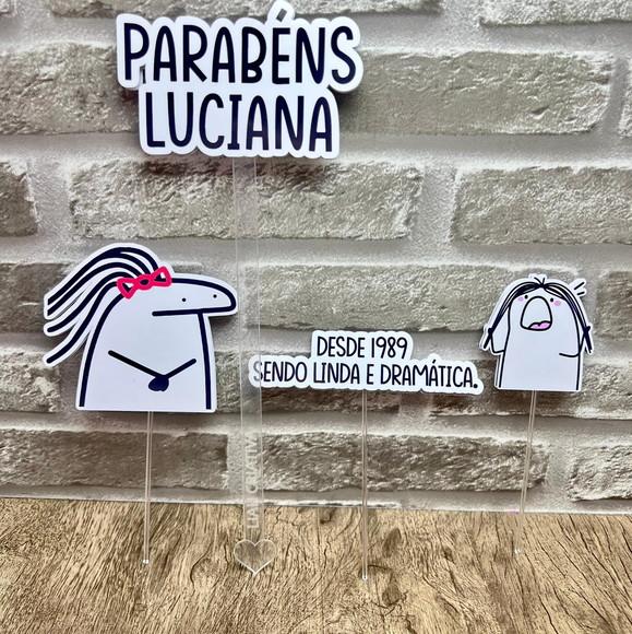 Topo de Bolo Flork Linda e Dramática