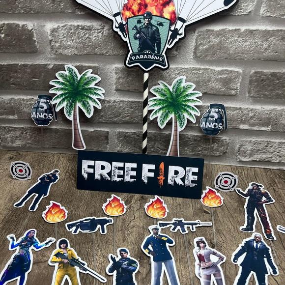 Topo de Bolo Free Fire