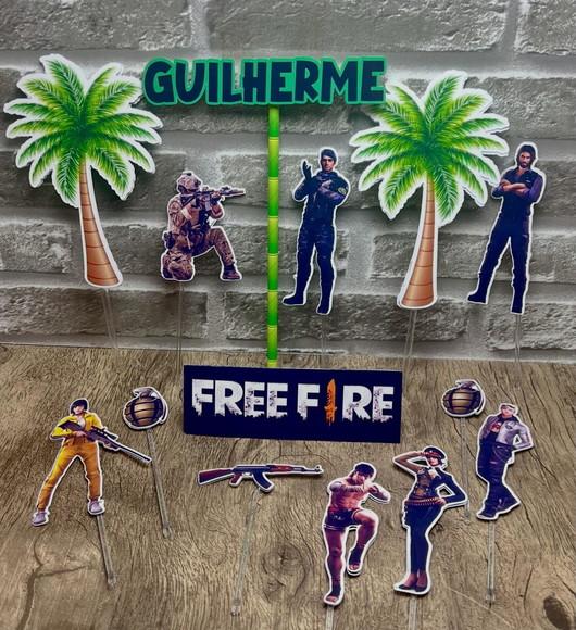 Topo de Bolo Free Fire