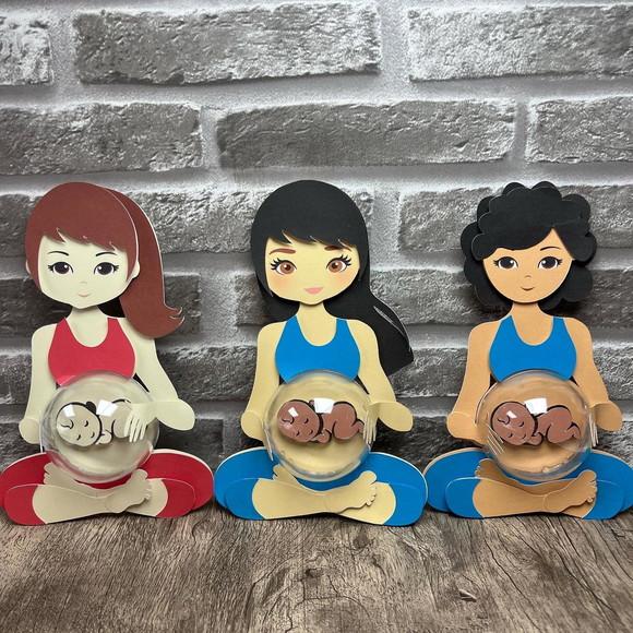 Topo de Bolo Grávida / Gestante 3d
