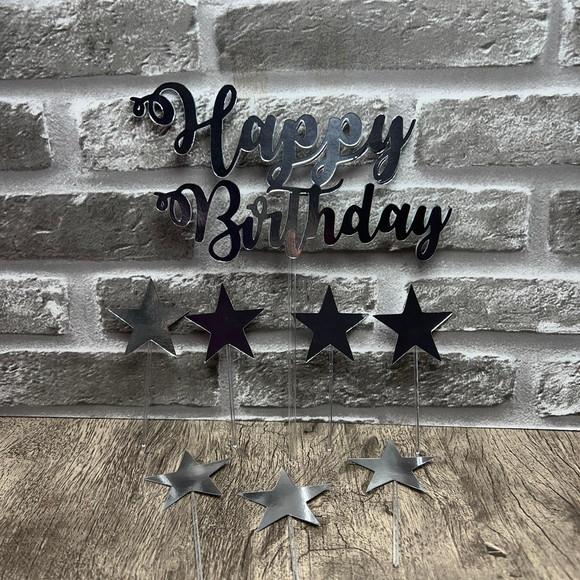 Topo de Bolo Happy Birthday