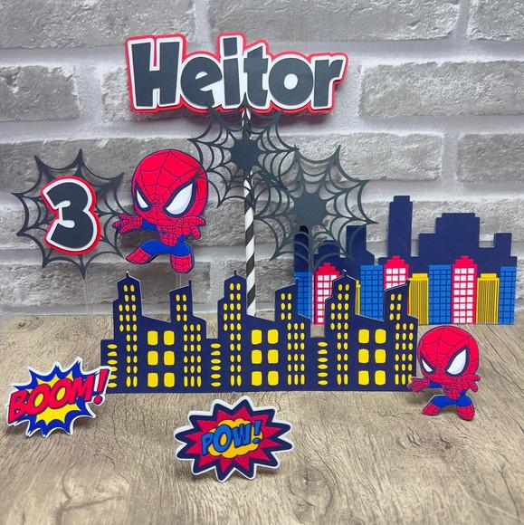 Topo de Bolo Homem Aranha Cute