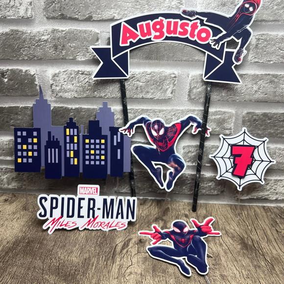 Topo de Bolo Homem Aranha Black