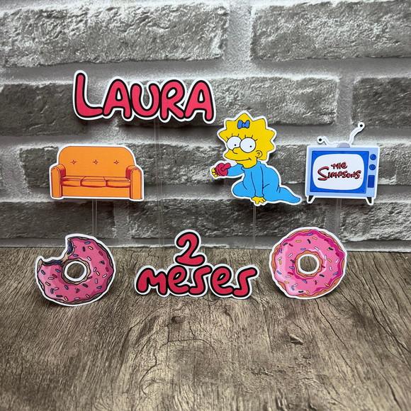 Topo de Bolo Lisa Simpson