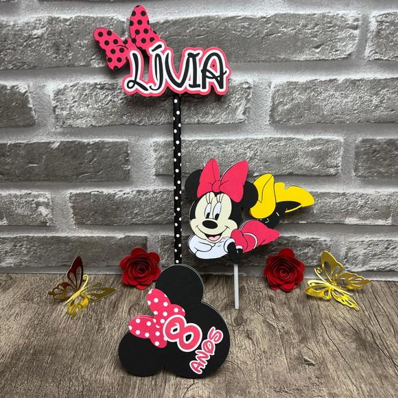 Topo de Bolo Minnie Mouse