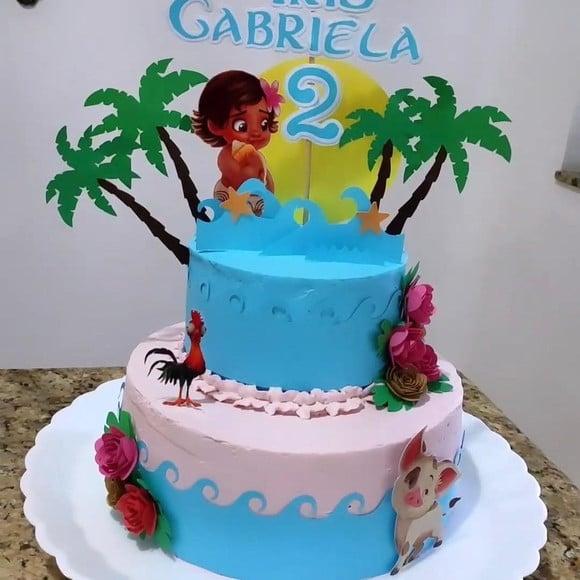 Topo de Bolo Moana Baby 3d