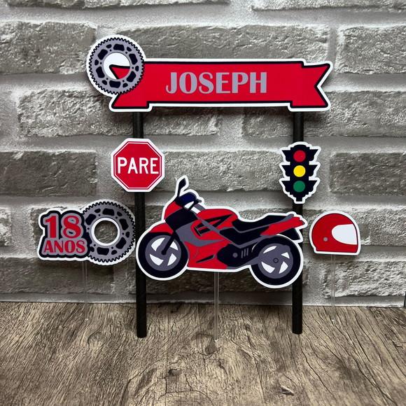 Topo de Bolo Moto