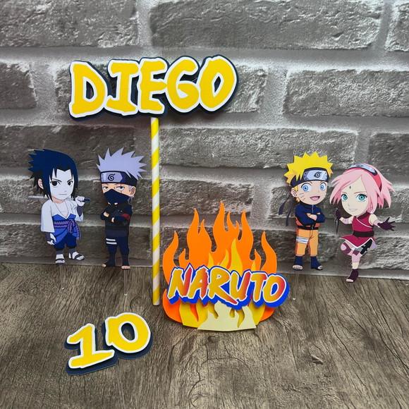 Topo de Bolo Naruto e Amigos