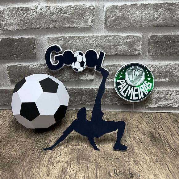 Topo de Bolo Palmeira Bola 3d