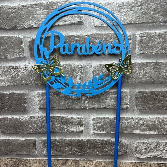Topo de Bolo Parabéns (cake Topper)