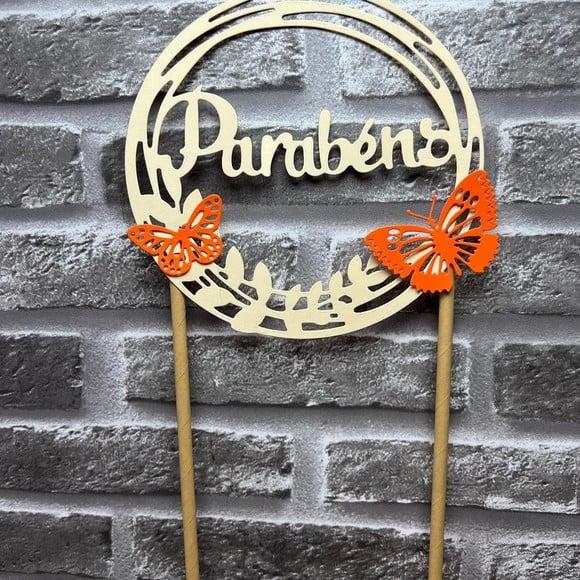 Topo de Bolo Parabéns (cake Topper)