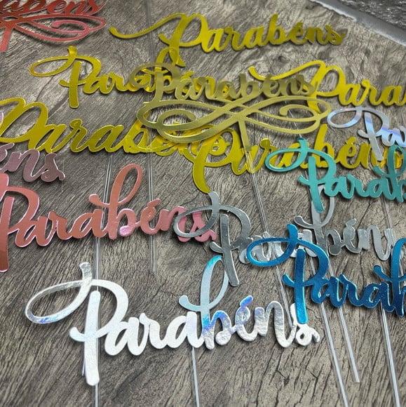 Topo De Bolo Parabéns (cake Topper)