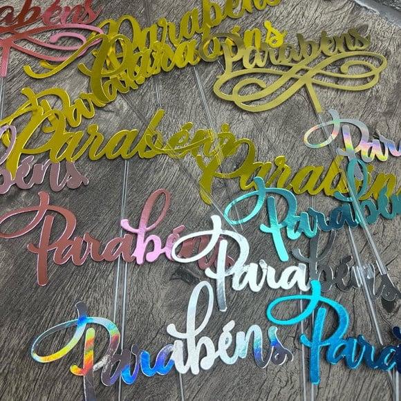 Topo De Bolo Parabéns (cake Topper)