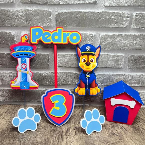 Topo de Bolo Patrulha Canina Casinha