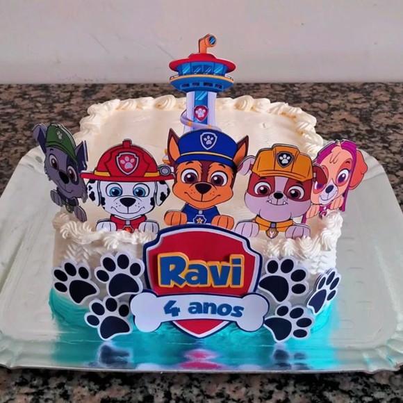 Topo de Bolo Patrulha Canina Carinhas