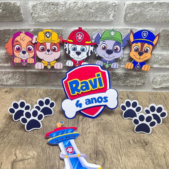 Topo de Bolo Patrulha Canina Carinhas