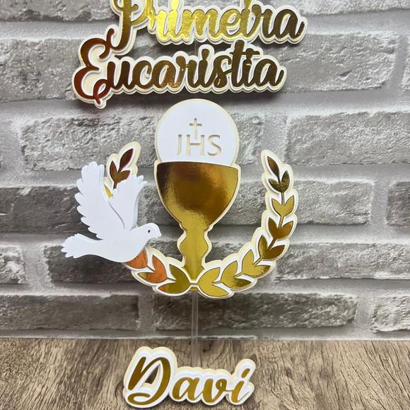 Topo de Bolo Primeira Eucaristia