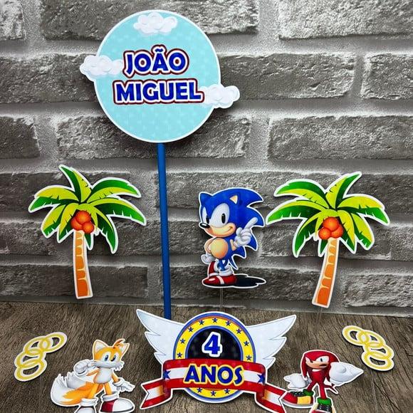 Topo de Bolo Sonic