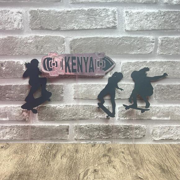 Topo de Bolo Skate Feminino