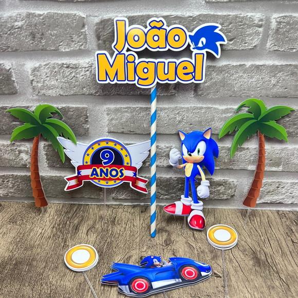 Topo de Bolo Sonic Coqueiros
