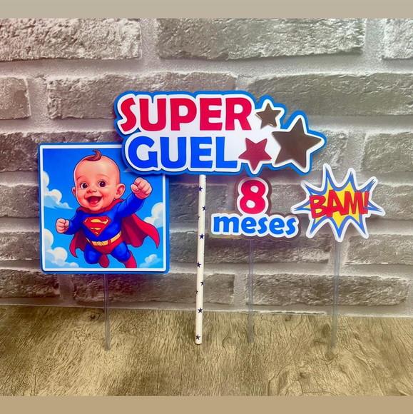 Topo de Bolo Superman Baby