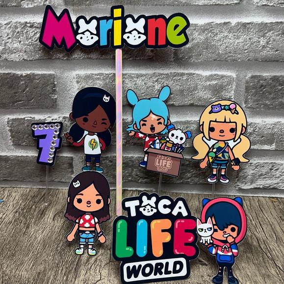 Topo de Bolo Toca Life World