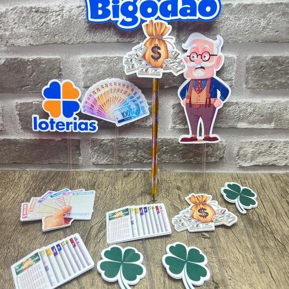 Topo de Bolo Vovô Loterias