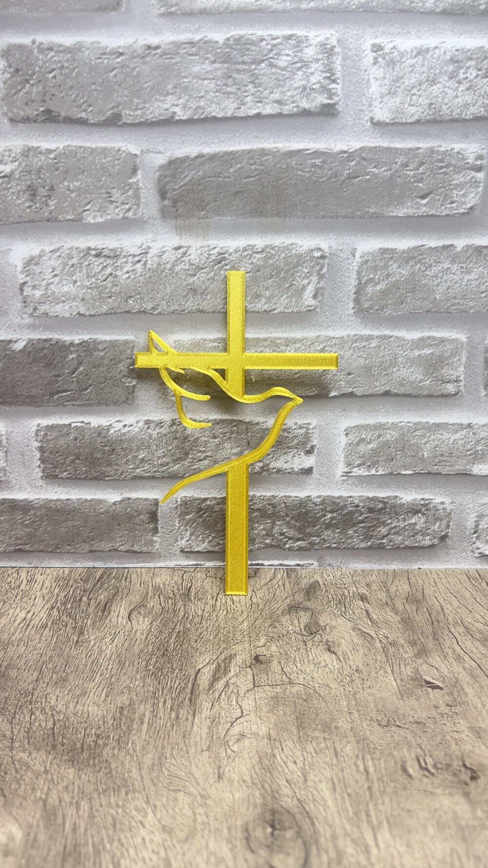Topo de Bolo Batizado Cruz Pombo 3D