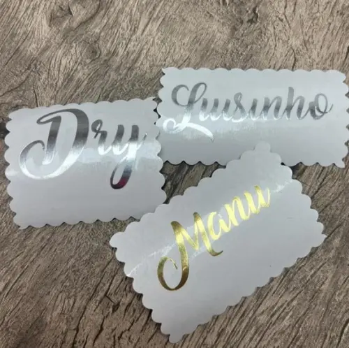 Adesivo Vinil Nome para Copo