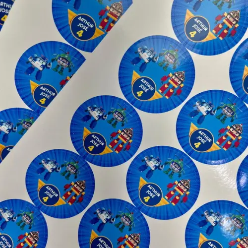 Adesivos para Latinhas Robocar Poli