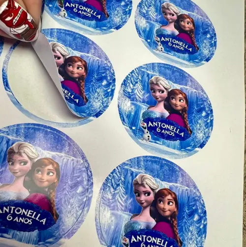 Adesivos para Latinhas Frozen