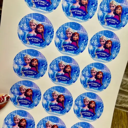 Adesivos para Latinhas Frozen