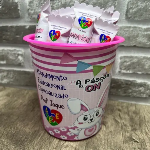 Balde de Bis Personalizado Páscoa